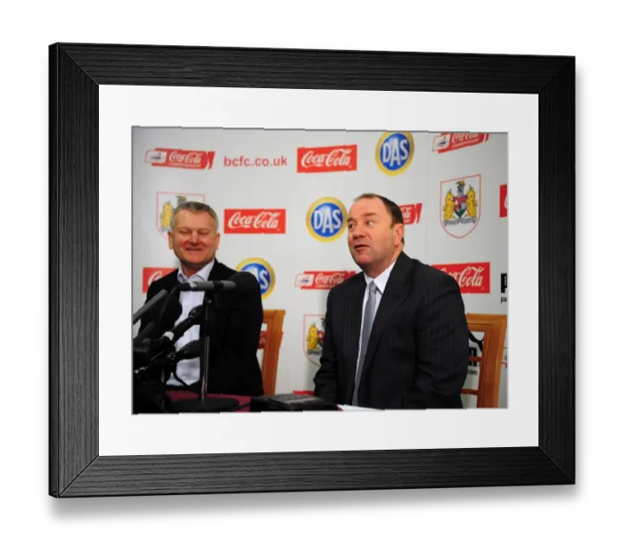 Framed Print : Gary Johnson Bids Farewell to Steve Lansdown: A Championship Goodbye at Ashton Gate (March 18, 2010) Framed Print : Gary Johnson Bids Farewell to Steve Lansdown: A Championship Goodbye at Ashton Gate (March 18, 2010)