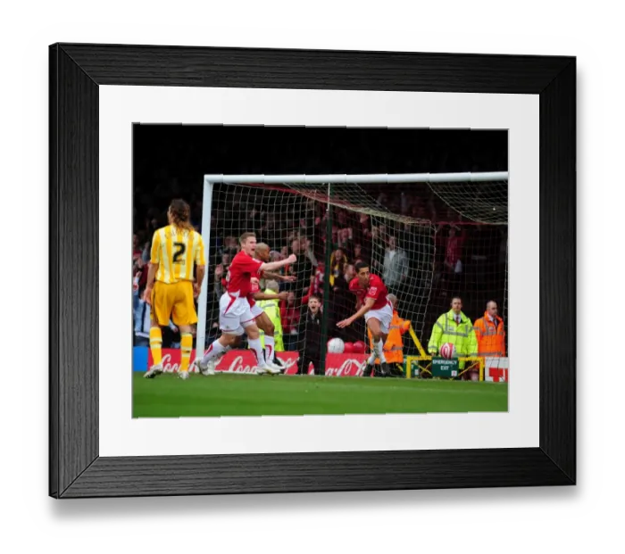 Framed Print : Bristol City's Lewin Nyatanga: Thrilling Opening Goal Celebration vs. Newcastle United (Championship 2010) Framed Print : Bristol City's Lewin Nyatanga: Thrilling Opening Goal Celebration vs. Newcastle United (Championship 2010)