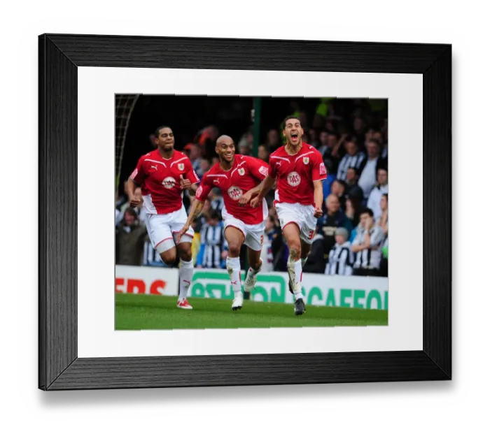 Framed Print : Bristol City's Thrilling Opener: Lewin Nyatanga Scores Against Newcastle United in Championship Match (2010) Framed Print : Bristol City's Thrilling Opener: Lewin Nyatanga Scores Against Newcastle United in Championship Match (2010)