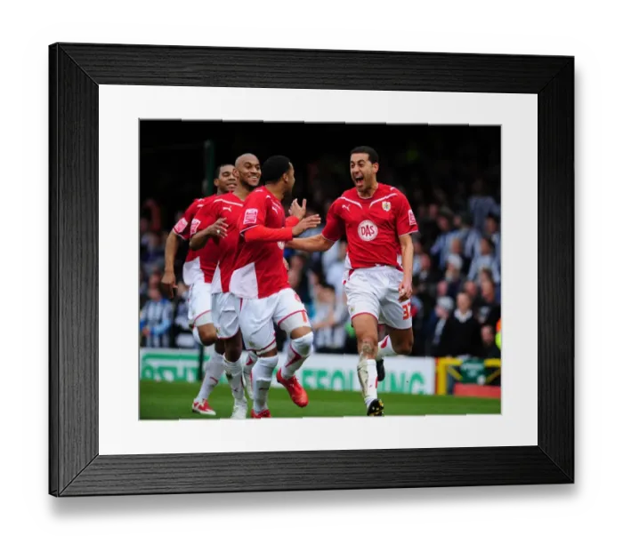 Framed Print : Bristol City's Thrilling Championship Debut: Lewin Nyatanga Scores the Opener Against Newcastle United at Ashton Gate Stadium (2010) Framed Print : Bristol City's Thrilling Championship Debut: Lewin Nyatanga Scores the Opener Against Newcastle United at Ashton Gate Stadium (2010)