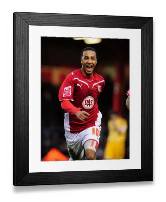Framed Print : Euphoria Unleashed: Nicky Maynard's Iconic Goal Celebration vs. Newcastle United (Bristol City, Championship 2010) Framed Print : Euphoria Unleashed: Nicky Maynard's Iconic Goal Celebration vs. Newcastle United (Bristol City, Championship 2010)