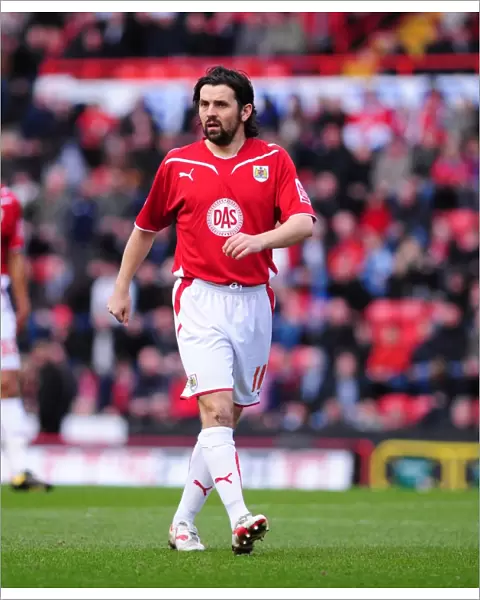Bristol City's Paul Hartley in Action Against Newcastle United - Championship Clash at Ashton Gate, 2010