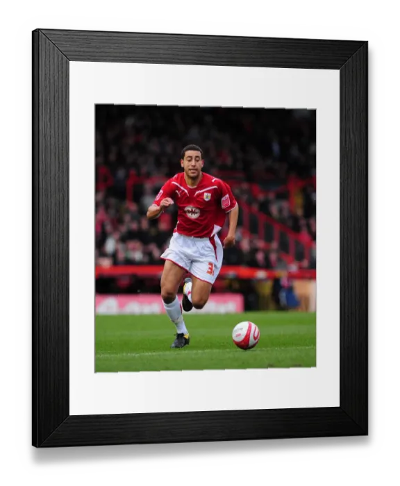 Framed Print : Championship Showdown: Bristol City's Lewin Nyatanga at Ashton Gate Stadium vs Newcastle United (2010)