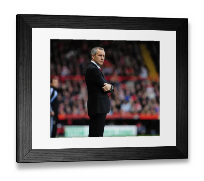 Framed Print : Championship Showdown: Keith Millen and Bristol City Face Off Against Newcastle United at Ashton Gate Stadium (2010)