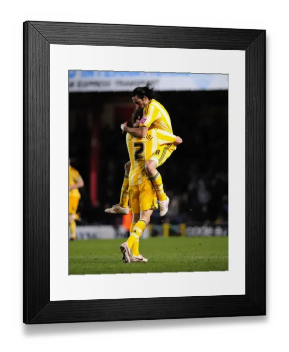 Framed Print : Thrilling Jonas Gutierrez Goal Celebration: Bristol City vs. Newcastle United, Championship Match, 2003-10, Ashton Gate Stadium Framed Print : Thrilling Jonas Gutierrez Goal Celebration: Bristol City vs. Newcastle United, Championship Match, 2003-10, Ashton Gate Stadium