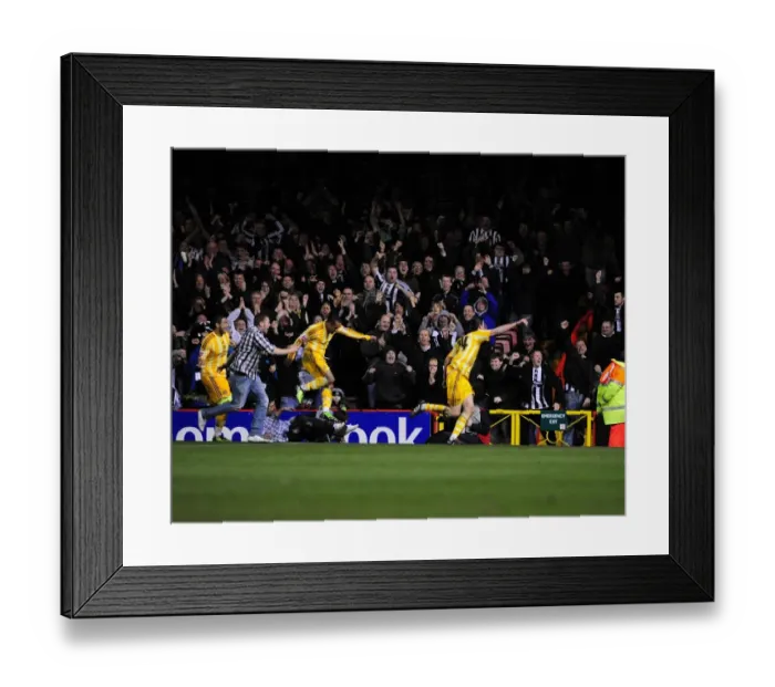 Framed Print : Andrew Carroll's Euphoric Goal Celebration: Newcastle United's Thrilling Victory at Ashton Gate Stadium (Championship: Bristol City vs. Newcastle United, 2010) Framed Print : Andrew Carroll's Euphoric Goal Celebration: Newcastle United's Thrilling Victory at Ashton Gate Stadium (Championship: Bristol City vs. Newcastle United, 2010)