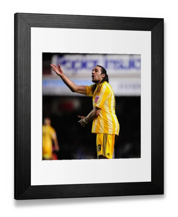 Framed Print : Jonas Gutierrez in Action: Championship Showdown - Bristol City vs. Newcastle United, 2010