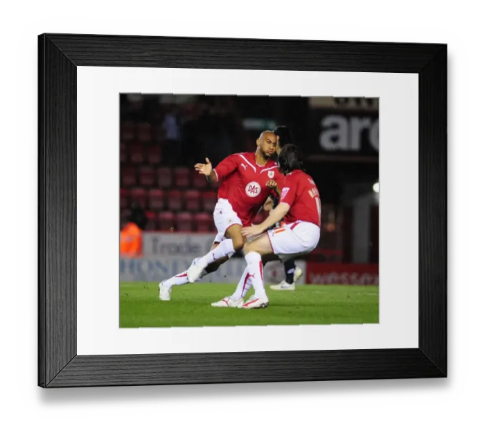 Framed Print : Danny Haynes Scores the Thriller: Championship Clash - Bristol City vs Barnsley at Ashton Gate Stadium (23 / 03 / 2010) Framed Print : Danny Haynes Scores the Thriller: Championship Clash - Bristol City vs Barnsley at Ashton Gate Stadium (23 / 03 / 2010)
