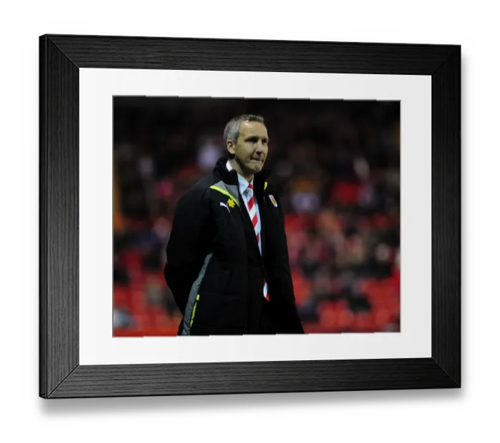 Framed Print : Keith Millen Leads Bristol City Against Barnsley in Championship Clash at Ashton Gate, 2010