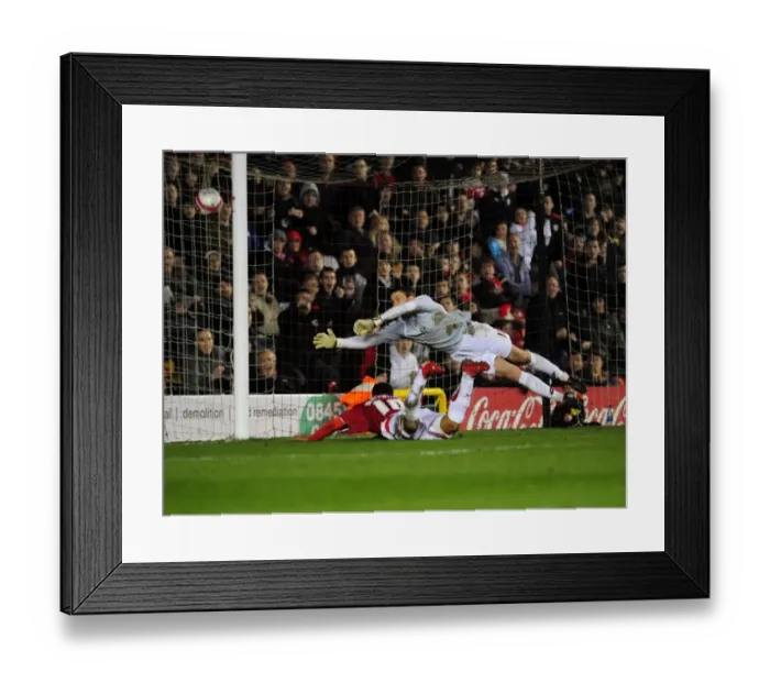 Framed Print : Nicky Maynard's Double: Championship Showdown - Bristol City vs Barnsley, 23 / 03 / 2010