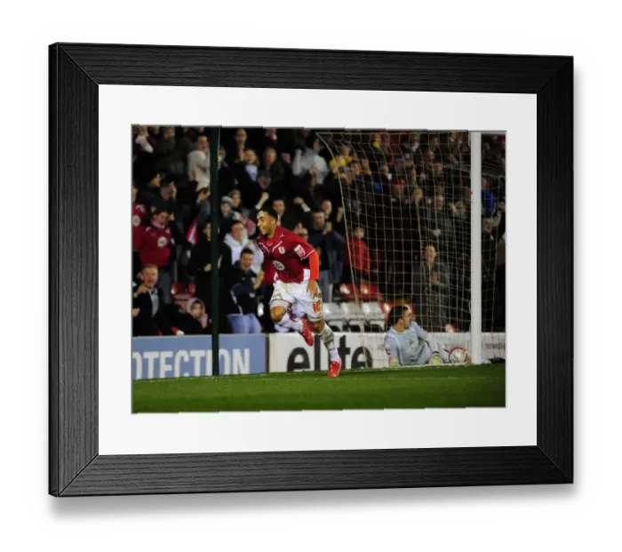 Framed Print : Thrilling Nicky Maynard Goal Celebration: Bristol City Wins Championship vs Barnsley (23 / 03 / 2010) Framed Print : Thrilling Nicky Maynard Goal Celebration: Bristol City Wins Championship vs Barnsley (23 / 03 / 2010)
