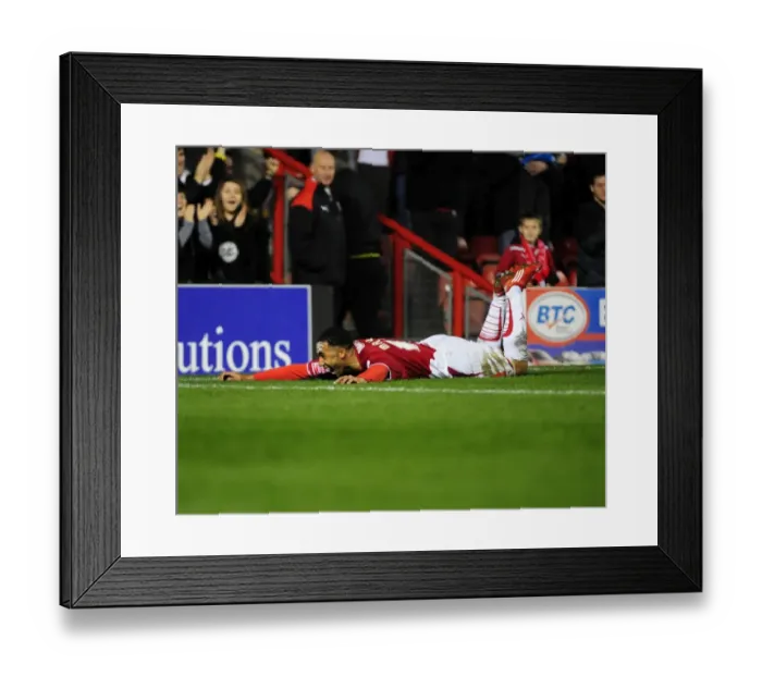 Framed Print : Thrilling Nicky Maynard Goal Celebration: Bristol City vs Barnsley (Championship, 23 / 03 / 2010)