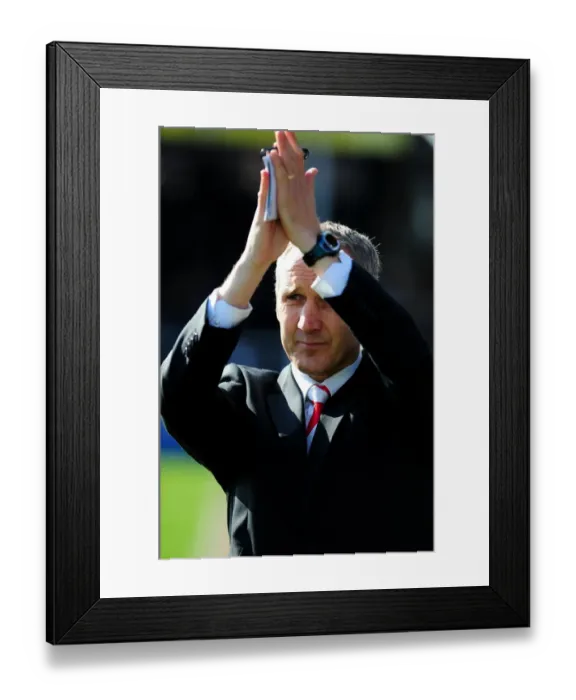 Framed Print : Keith Millen Leads Bristol City at Peterborough Championship Clash, March 2010
