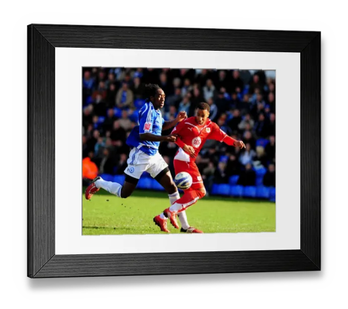 Framed Print : Battling for Supremacy: Maynard vs. Geohaghon in the Championship Clash between Peterborough and Bristol City Framed Print : Battling for Supremacy: Maynard vs. Geohaghon in the Championship Clash between Peterborough and Bristol City