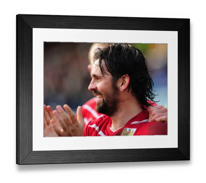 Framed Print : Goal Celebration: Paul Hartley's Thrilling Moment for Bristol City against Peterborough in 2010 Championship Match