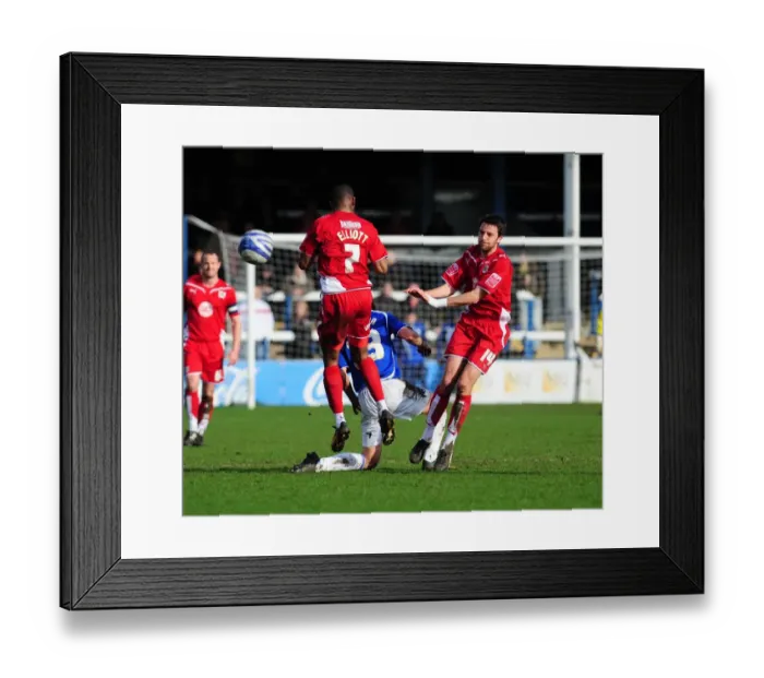 Framed Print : Bristol City Footballers Marvin Elliott and Cole Skuse Clash for the Ball against Peterborough, Championship 2010 Framed Print : Bristol City Footballers Marvin Elliott and Cole Skuse Clash for the Ball against Peterborough, Championship 2010