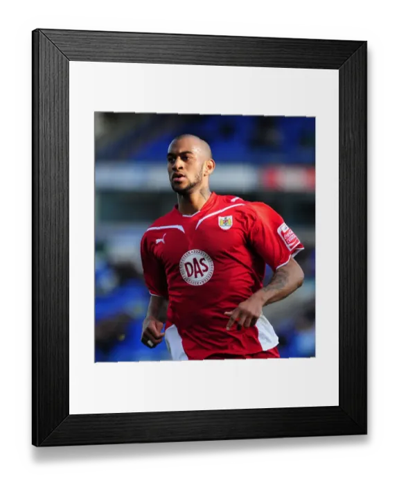 Framed Print : Danny Haynes of Bristol City in Action against Peterborough, Championship Match, March 2010