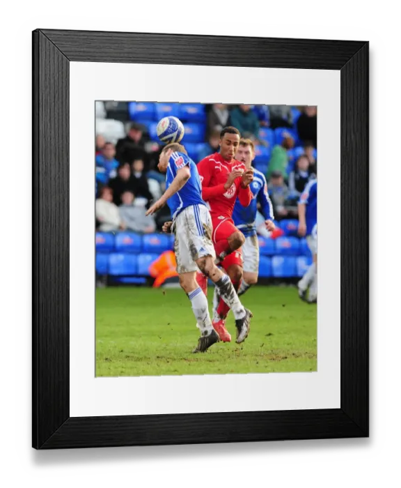 Framed Print : Challenge for Supremacy: Maynard vs. Lee in Peterborough v Bristol City Football Clash Framed Print : Challenge for Supremacy: Maynard vs. Lee in Peterborough v Bristol City Football Clash