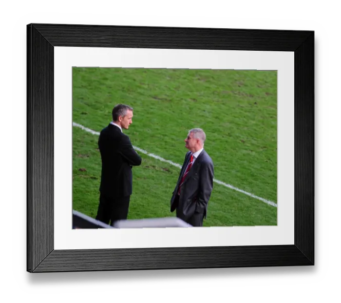Framed Print : Keith Millen and Steve Lansdown Celebrate One-Nil Win: Peterborough vs. Bristol City (Championship, 2010)