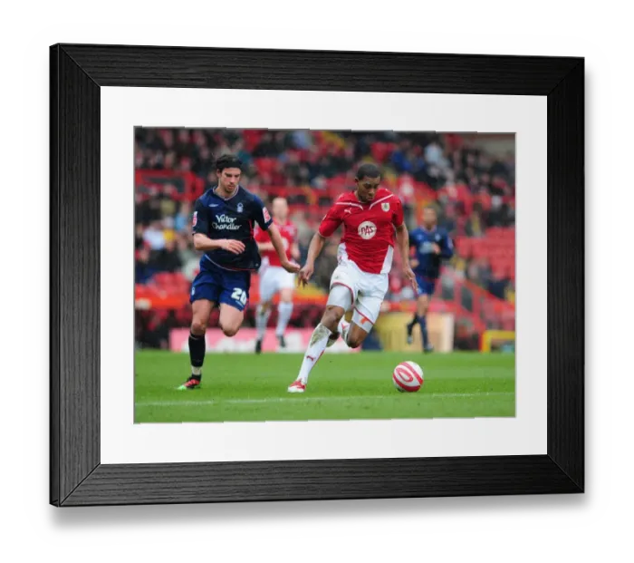 Framed Print : Chasing Championship Glory: Elliott vs. Boyd's Riveting Rivalry at Ashton Gate - Bristol City vs. Nottingham Forest (2010)
