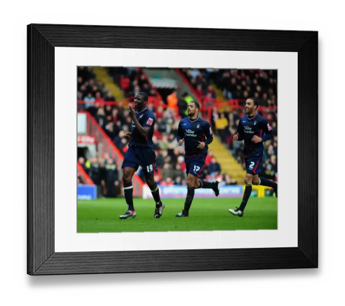 Framed Print : Goal Celebration: Guy Moussi's Stunner for Nottingham Forest against Bristol City (Championship, 03 / 04 / 2010) Framed Print : Goal Celebration: Guy Moussi's Stunner for Nottingham Forest against Bristol City (Championship, 03 / 04 / 2010)