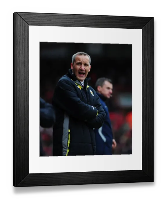 Framed Print : Keith Millen and Bristol City Face Off Against Nottingham Forest in Championship Showdown at Ashton Gate, 03 / 04 / 2010 Framed Print : Keith Millen and Bristol City Face Off Against Nottingham Forest in Championship Showdown at Ashton Gate, 03 / 04 / 2010