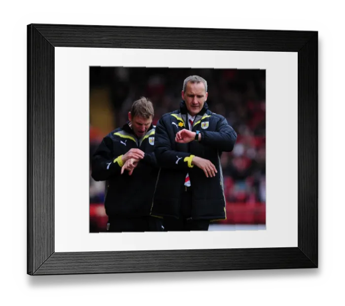 Framed Print : Keith Millen Guides Bristol City Against Nottingham Forest in Championship Showdown at Ashton Gate, 03 / 04 / 2010