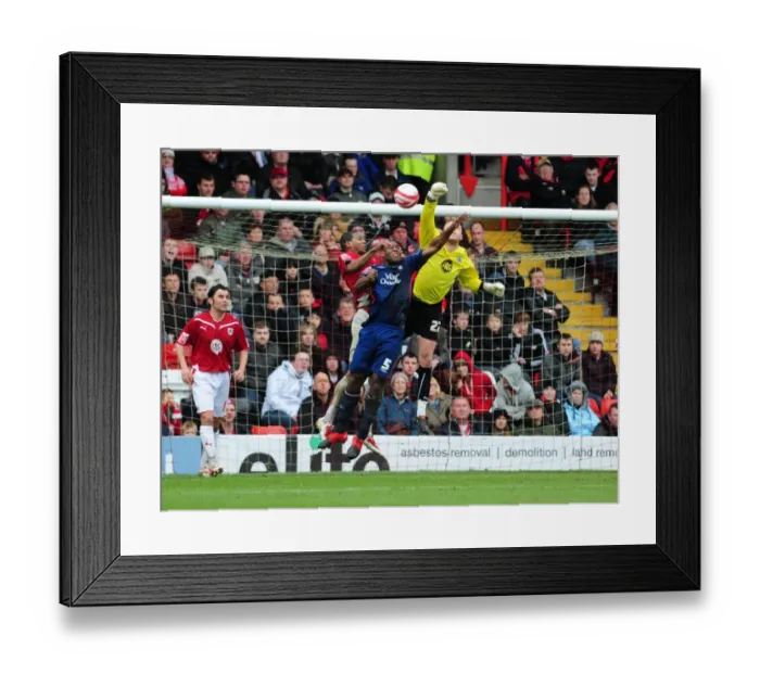 Framed Print : Bristol City Goalkeeper Clears Ball in Championship Clash vs. Nottingham Forest (03.04.2010) Framed Print : Bristol City Goalkeeper Clears Ball in Championship Clash vs. Nottingham Forest (03.04.2010)