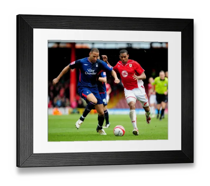 Framed Print : Intense Championship Clash: Marvin Elliott vs. Kelvin Wilson's Battle for Supremacy (03 / 04 / 2010) - Bristol City vs. Nottingham Forest Framed Print : Intense Championship Clash: Marvin Elliott vs. Kelvin Wilson's Battle for Supremacy (03 / 04 / 2010) - Bristol City vs. Nottingham Forest