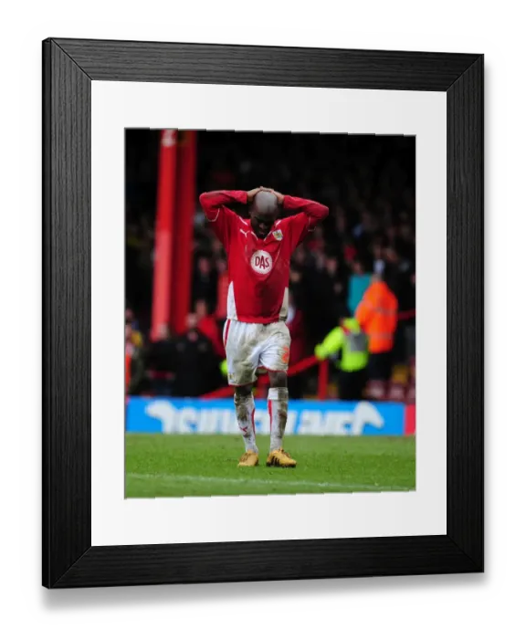 Framed Print : Bristol City's Jamal Campbell-Ryce in Action: Championship Clash vs Nottingham Forest, 2010 (Ashton Gate Stadium) Framed Print : Bristol City's Jamal Campbell-Ryce in Action: Championship Clash vs Nottingham Forest, 2010 (Ashton Gate Stadium)