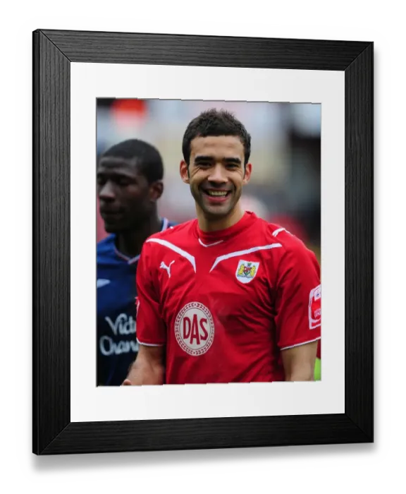 Framed Print : Action-Packed Performance: Liam Fontaine's Championship Showdown at Ashton Gate - Bristol City vs Nottingham Forest (03 / 04 / 2010) Framed Print : Action-Packed Performance: Liam Fontaine's Championship Showdown at Ashton Gate - Bristol City vs Nottingham Forest (03 / 04 / 2010)