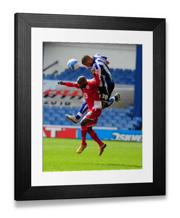 Framed Print : Clash in the Championship: Jamal Campbell-Ryce vs. Tom Soares, Sheffield Wednesday vs. Bristol City (05 / 04 / 2010)