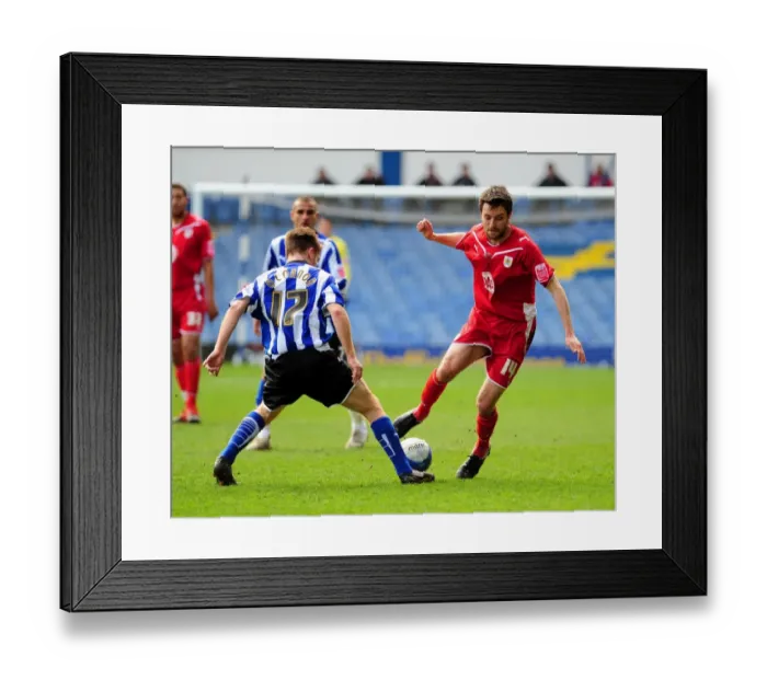 Framed Print : Clash at Hillsborough: Cole Skuse vs. James O'Connor - Sheffield Wednesday vs. Bristol City, Championship 2010 Framed Print : Clash at Hillsborough: Cole Skuse vs. James O'Connor - Sheffield Wednesday vs. Bristol City, Championship 2010