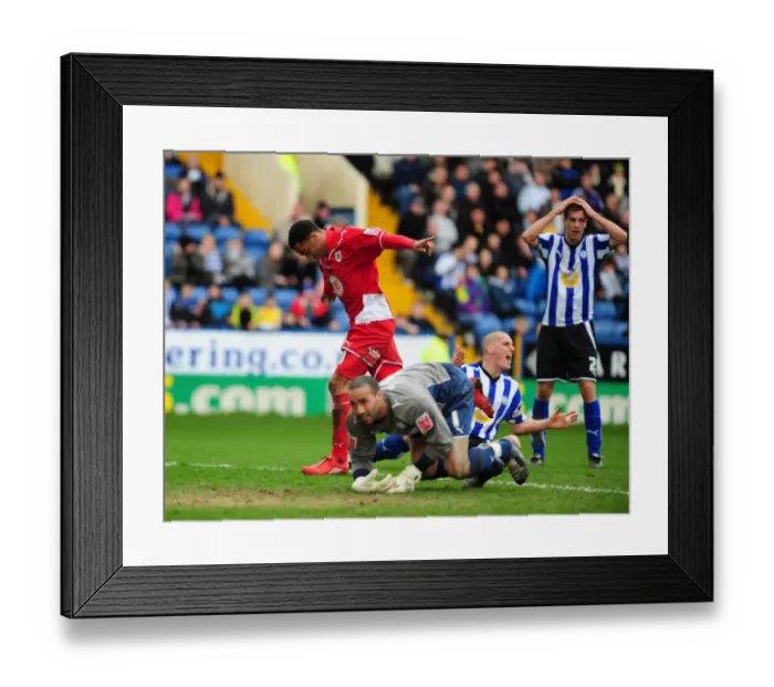 Framed Print : Thrilling Nicky Maynard Goal Celebration: Sheffield Wednesday vs. Bristol City, Championship 2010