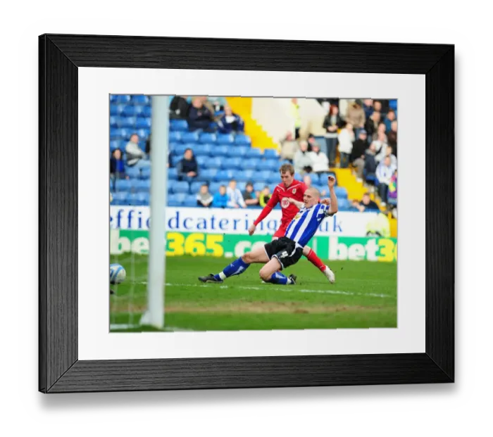 Framed Print : David Clarkson's Thwarted Shot: Lee Grant Denies Bristol City in Sheffield Wednesday Clash, Championship 2010 Framed Print : David Clarkson's Thwarted Shot: Lee Grant Denies Bristol City in Sheffield Wednesday Clash, Championship 2010