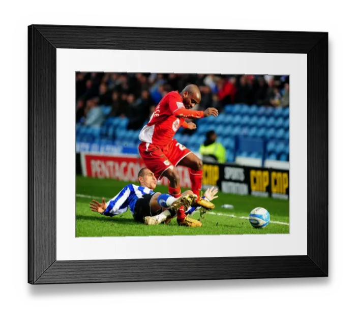 Framed Print : Clash at Hillsborough: Leon Clarke Halts Jamal Campbell-Ryce's Charge - Football Rivalry in the Championship (2010) Framed Print : Clash at Hillsborough: Leon Clarke Halts Jamal Campbell-Ryce's Charge - Football Rivalry in the Championship (2010)
