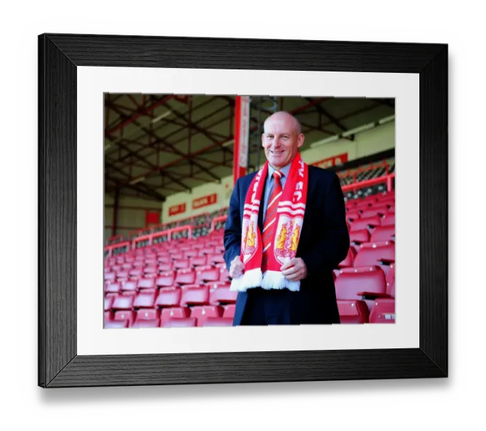 Framed Print : New Manager Steve Coppell Kicks Off Championship Season at Ashton Gate Stadium (April 2010)