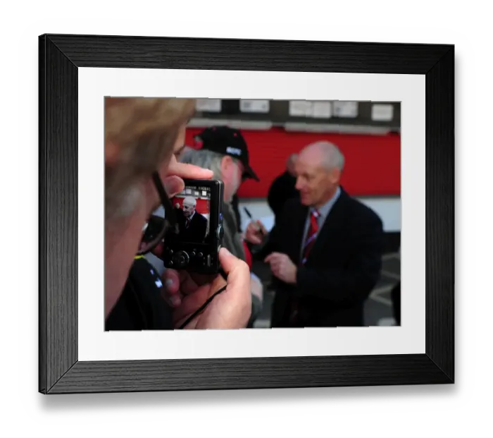 Framed Print : New Manager Steve Coppell Embraces Ecstatic Bristol City Fans at Ashton Gate Stadium, 2010