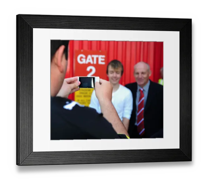 Framed Print : New Manager Steve Coppell Embraces Ecstatic Bristol City Fans at Ashton Gate Stadium, 2010 Framed Print : New Manager Steve Coppell Embraces Ecstatic Bristol City Fans at Ashton Gate Stadium, 2010
