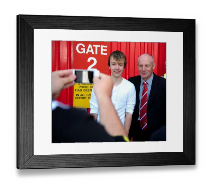 Framed Print : New Manager Steve Coppell Embraces Ecstatic Bristol City Fans at Ashton Gate Stadium, 2010 Framed Print : New Manager Steve Coppell Embraces Ecstatic Bristol City Fans at Ashton Gate Stadium, 2010