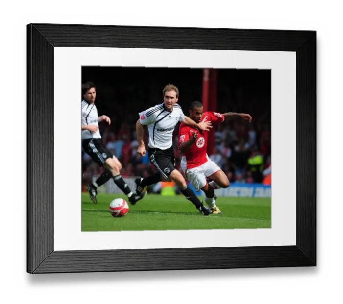 Framed Print : Battling for Supremacy: Anderson vs. Haynes in the Championship Clash between Bristol City and Derby County (24 / 04 / 2010)