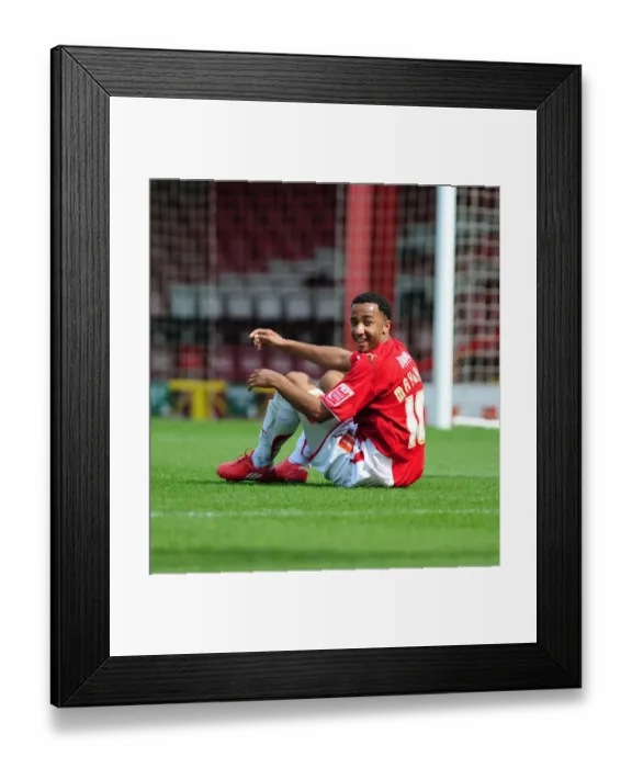 Framed Print : Bristol City's Nicky Maynard Scores Dramatic Winner Against Derby County in Championship Match, 2010 Framed Print : Bristol City's Nicky Maynard Scores Dramatic Winner Against Derby County in Championship Match, 2010