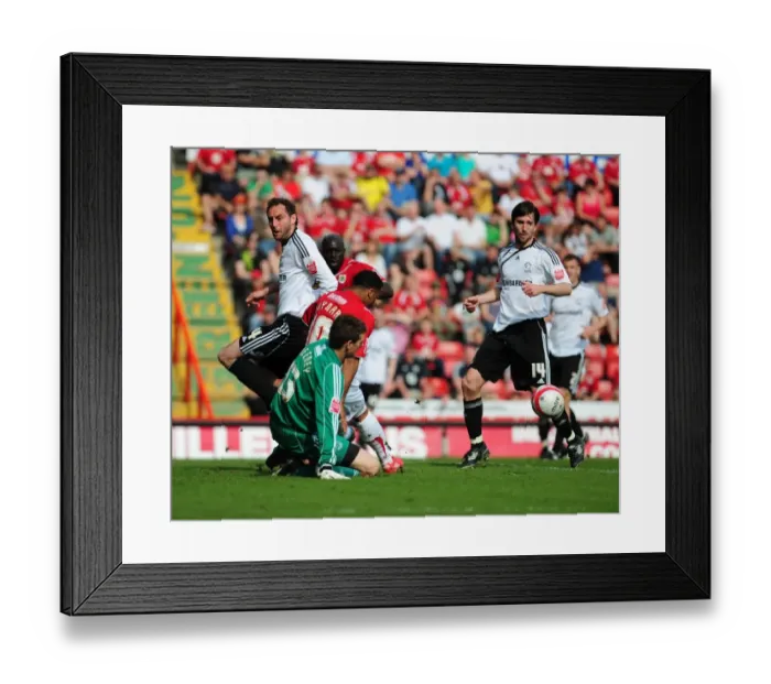 Framed Print : Thwarted Goal: Saul Deeney Saves Nicky Maynard's Shot – Derby County at Ashton Gate, 2010 Championship Framed Print : Thwarted Goal: Saul Deeney Saves Nicky Maynard's Shot – Derby County at Ashton Gate, 2010 Championship