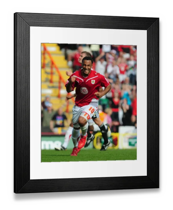 Framed Print : Thrilling Nicky Maynard Goal Celebration: Championship Winning Moment for Bristol City vs. Derby County (April 24, 2010) Framed Print : Thrilling Nicky Maynard Goal Celebration: Championship Winning Moment for Bristol City vs. Derby County (April 24, 2010)