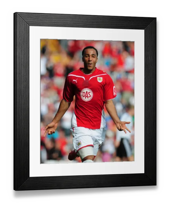 Framed Print : Thrilling Nicky Maynard Goal Celebration: Bristol City's Championship Win over Derby County (24 / 04 / 2010) Framed Print : Thrilling Nicky Maynard Goal Celebration: Bristol City's Championship Win over Derby County (24 / 04 / 2010)