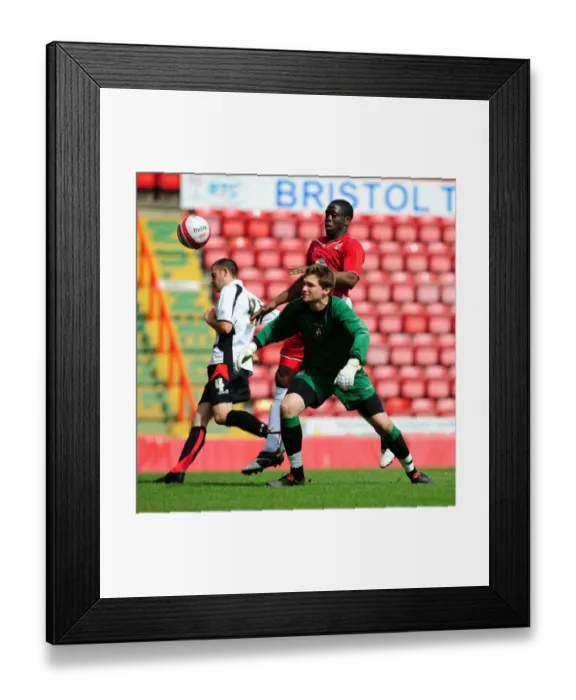 Framed Print : John Akinde in Action for Bristol City Against Bournemouth Reserves