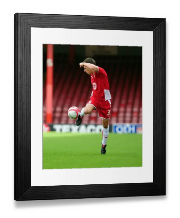 Framed Print : Joe Edwards in Action for Bristol City vs Bournemouth Reserves