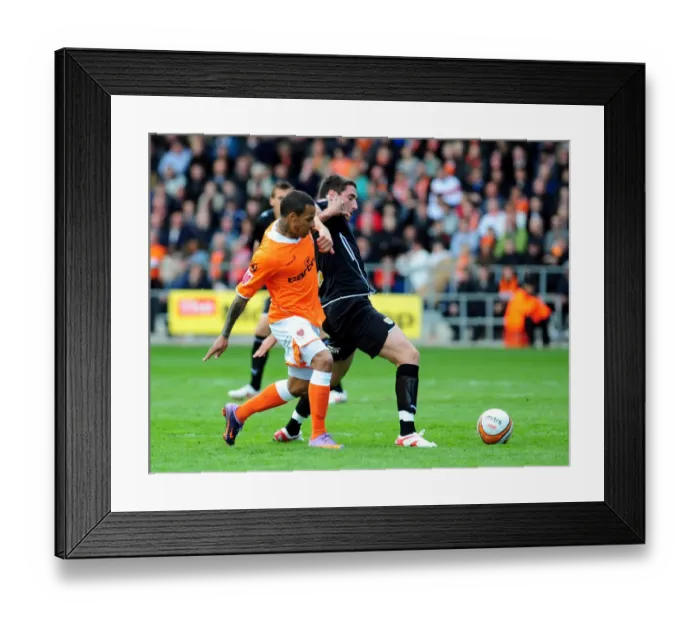 Framed Print : Bradley Orr vs. DJ Campbell: Intense Battle in Blackpool v Bristol City Championship Clash, May 2010 Framed Print : Bradley Orr vs. DJ Campbell: Intense Battle in Blackpool v Bristol City Championship Clash, May 2010