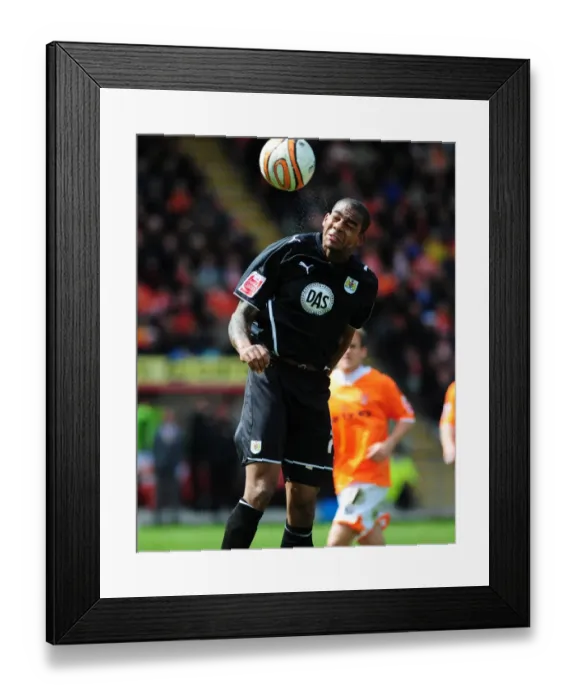 Framed Print : Marvin Elliott in Action: Championship Clash between Blackpool and Bristol City - May 2, 2010