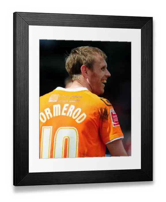 Framed Print : Ormerod Stuns Bristol City: Brett Scores the Decisive Goal for Blackpool in Championship Clash, May 2010 Framed Print : Ormerod Stuns Bristol City: Brett Scores the Decisive Goal for Blackpool in Championship Clash, May 2010